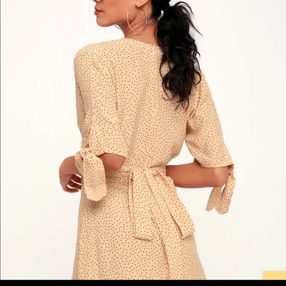 Faithfull the Brand Beige Polka Dot Dress - Picture 6 of 8